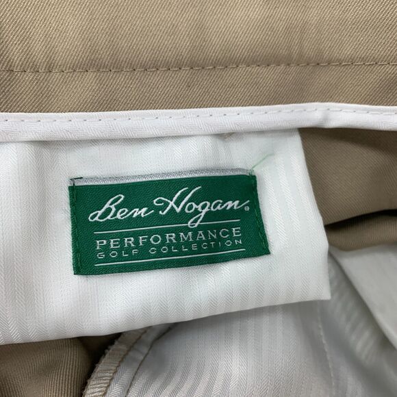 Ben Hogan Performance Golf Shorts Mens 40 Straw Flat Front Moisture Wick Chino - Picture 12 of 16